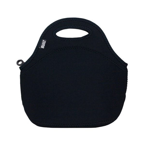 BUILT Gourmet Getaway Soft Neoprene Lunch Tote Bag Lightweight, Insulated and Reusable, One Size, Black