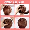 Teenitor Hair Bun Maker For Kids Bun Nets For Ballet Girls, 4 Pcs Small Ballet Bun Kit For Kids, 10 Pcs 30 cm Hair Nets For Buns, 10 Pcs U Shaped Bobby Pins, Dark Brown