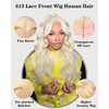 FASHION VILA 613 Lace Front Wig Human Hair 13x4 Blonde Lace Front Wigs Human Hair 180% Density Body Wave 613 Frontal Wig Pre Plucked With Baby Hair (13x4 613 Body Wave Wig, 24 Inch)