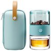 ZENS Modern Portable Gongfu Tea Set, Unique Small Loose Leaf Tea Infuser Pot with Double Walled Tritan Cup and Travel Gift Case.