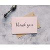 Thank You Cards - Blank 50 Pack Pink Matte Finish Cards with Silver Foiled "Thank You" Printed with 52 Confetti Design Kraft Envelopes 4" x 6" - for Bridal Shower Baby Shower Birthday Party
