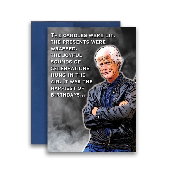 Dateline Inspired Keith Morrison Parody Funny Birthday Card Murder Mystery Greeting Card 5x7 inches w/Envelope
