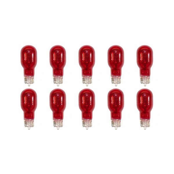 CEC Industries #906R (Red) Bulbs, 13.5 V, 9.315 W, W2.1x9.5d Base, T-5 shape (Box of 10)