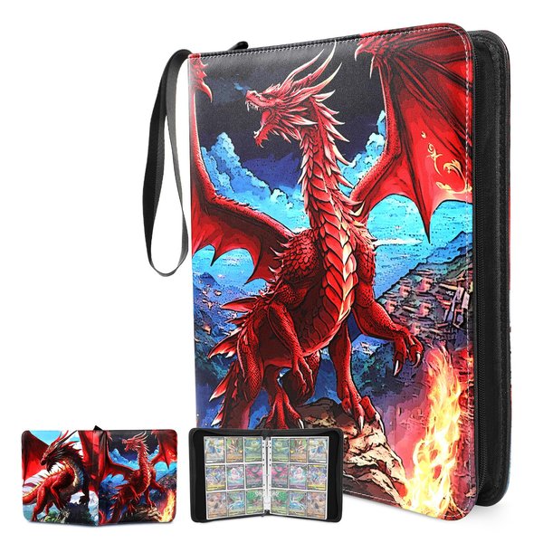 Card Binder, YYPLIAN 9 Pocket Trading Card Binder, 900 Double Sided Pocket PU Card Collection Binder, Card Holder Storage Ablum For Sports Card, Mtg, Tcg Yugioh Card