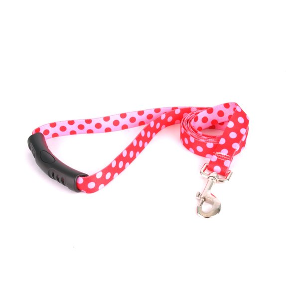 Yellow Dog Design EZ-Grip Lead, 3/4-Inch by 60-Inch, Valentine Polka