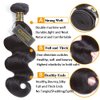 QTHAIR Brazilian Virgin Hair 14A Grade Body Wave Bundles 100% Unprocessed Virgin Brazilian Body Wavy Human Hair Bundles 20" 18" 16" 300g Brazilian Body Wave Human Hair Extensions