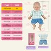 Vollence 7" Sleeping Micro Full Body Silicone Doll Boy Eye Closed Anatomically Correct with Feed Kit Accessories & Gift Box for Kids 3+ Or Reborners Collection - Boy