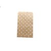 N'icePackaging 50 Qty 4" x 6" Decorative Flat Paper Gift Bags - White Polka-Dot on Brown Kraft Bags - For Sales/Treats/Parties Cookies/Gifts