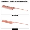 Tail Comb Stable Hair Cutting Comb Portable Hair Comb for Men and Women for Daily Life for Home (Rose Gold)