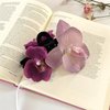 Hawaiian Flower Claw Clips 2Pcs Flower Hair Clips for Thick Hair Purple Orchid Hair Claw for Teens Women Summer Y2K Glitter Butterfly Clip Headpiece Hair Accessories