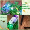 Yean St Patrick Day Shamrock Headband Light Up Ball Green Bow Headdress Holiday Party Hair Band Costume Accessories for Women and Girl