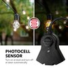 BN-LINK Outdoor Timer with Photocell Light Sensor Waterproof Outdoor 24 Hour Countdown Timer(2, 4, 6 or 8 Hours Mode), 3 Grounded Outlets for Home and Garden, Black (No Remote Control)