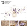Bridal Wedding Crystal Hair Comb, Handmade Colourful Rhinestone Hair Clips Bridal Headpiece Sparkly Crystal Hair Pin Side Combs Hair Accessorie for Women Girls