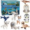 MOMOTOYS Sewing Kit for Kids, Fun & Educational Arctic Animals Sew Craft Set for Boys and Girls Ages 8-12, Complete Beginner Sewing Kit with Felt Plushie for Creative DIY Projects