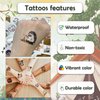 49 PCS Camping Temporary Tattoos for Party Supplies, Animal Tattoo Stickers for Birthday Parties, Camping Tattoos Party Favor, Waterproof Birthday Tattoos. (Brown)