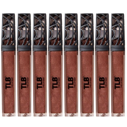 The Lip Bar | Vegan Non-Sticky Lip Gloss | High Shine Finish | Extra - Brown Shimmer | 8 pack