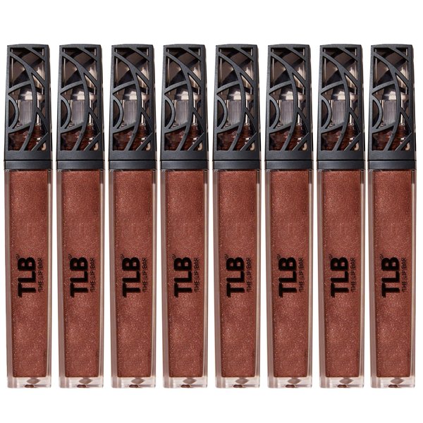 The Lip Bar | Vegan Non-Sticky Lip Gloss | High Shine Finish | Extra - Brown Shimmer | 8 pack