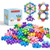 Clip Connect 100 Pieces | Diameter 1.5", Interlocking Solid Plastic Building Blocks Set Early STEM Educational Toy for Preschool Kids Boys and Girls, Promotes Fine Motor Skills & Sensory Development