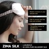 ZIMASILK 100% 22 Momme Pure Mulberry Silk Sleep Mask,Filled with 100% Mulberry Silk,Silk Wrapping Strap- Super Soft & Comfortable Sleep Eye Mask for Sleeping (Light Plum)