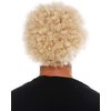 Wiwige Blonde Afro Wig for Men Short Curly Halloween Disco Rock Wig Heat Resistant Synthetic Wigs with Wig Cap