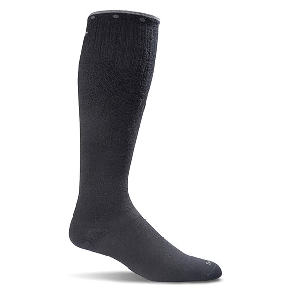 Sockwell Women's On the Spot Moderate Graduated Compression Sock, Black-Solid - S/M