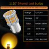 Melphan-Auto 1157 Led Light Bulb Amber Yellow, 12V-24V 1157 7528 2357 2057 BAY15D LED Replacement Light Bulb for Brake Light Tail Light for Car RV Trailer Boat, 54SMD 3014 Chipset,4PCS