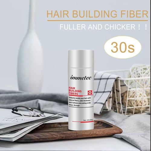 IMMETEE Hair Building Fibers Regrowth Your Hair Instantly 28g -Completely Conceals Hair Loss in 15 Seconds-Thinning Hair and Bald Spots Hair Fibers for Women and Men