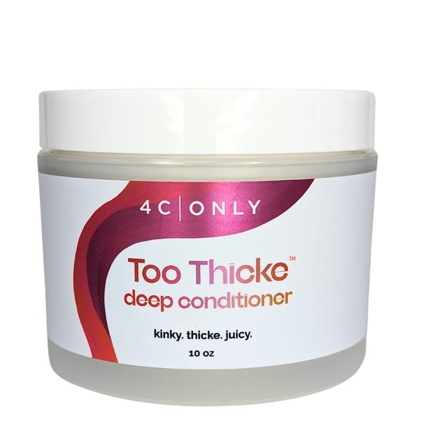 4C ONLY Too Thicke Deep Conditioner 10 oz Jar - Salon Quality Moisturizing Deep Conditioner for Black Hair, 4C Curly Hair Deep Conditioner Treatment