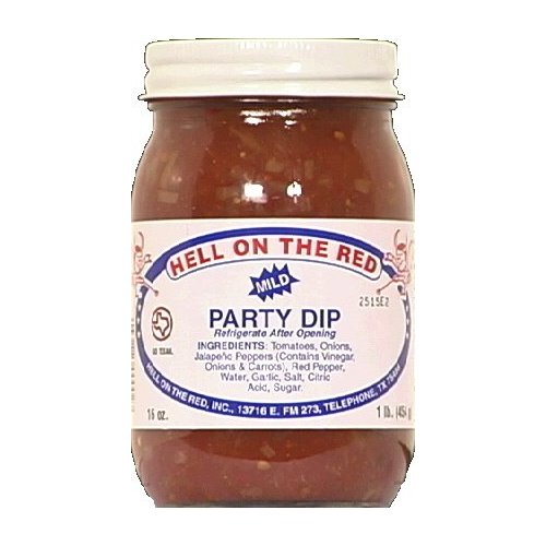 Hell On The Red Texas Mild Party Salsa 16 OZ(Pack of 3)