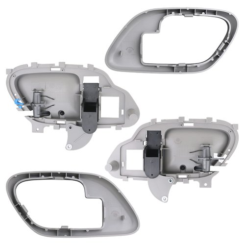 APPERFiT Interior Door Handle w/Bezel Kit (Gray) Compatible with 1995-2002 Chevy Chevrolet GMC Truck C1500 C2500 C3500 K1500 K2500 K3500 Suburban Tahoe Yukon Replaces 15708043 15708044