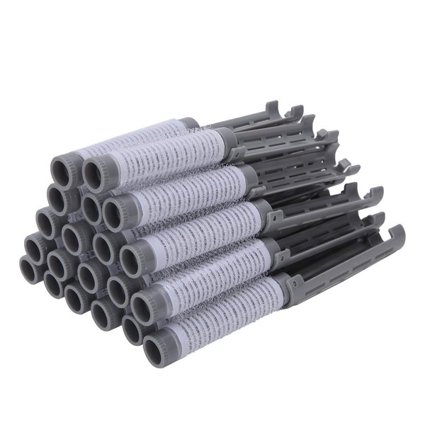Perm Rod, 20Pcs Hair Rollers Curler Small Professional Hair Curling Styling Hairdressing Tool Kit Root Perming Rods for Short Hair, Long Hair (Grey)