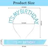 BAHABY Birthday Crowns for Women, It's My Birthday Sash & Birthday Headband Set Princess Birthday Sash and Tiara Birthday Gifts for Women Girls Sweet Happy Birthday Accessories for Party- Blue