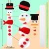 16 Sets Christmas Snowman Stick Ornament Craft Kit Hanging DIY Winter Arts and Craft Kit Bulk for 2-8 Kids Toddlers Fun Home Activities Project