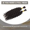 ODBE Human Braiding Hair Deep Wave Bulk Boho Braids Human Hair for Braiding No Weft 2 Bundles/Pack 100g 16A Brazilian Virgin Curly Human Hair Extensions for Braids Human Hair Braiding Hair 20 Inch