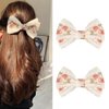 Lace Bow Hair Clips Hair Bow Barrettes for Women Girls Embroidery Flower Lace Hair Bows French Barrette Hair Clips Bow Hair Accessories for Women Wedding Bachelorette Party 2Pcs Bowknot Hair Clips