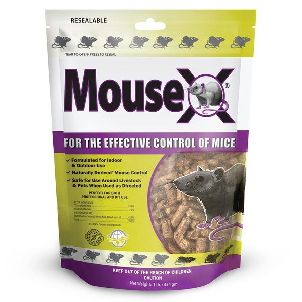 MouseX 1lb Bag, All-Natural Poison Free Humane Rat and Mouse - EcoClear Products