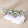 PartyforU Purple Flower Hair Comb - Handmade Wedding Floral Combs Bridal Comb for Hair for Bride Bridesmaid Women Girls Prom Bridal Shower Maternity Shoot
