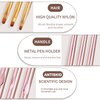 SILPECWEE 3 Pcs Rose Gold Round Brush Set Nail Art Brush Nail Painting Brush Manicure Tool Professional UV Gel 3D Nail Brushes Pen Set (7mm/9mm/10mm)