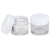 Beauticom High-Graded 7 Grams/7 ML (Quantity: 12 Packs) Thick Wall Crystal Clear Plastic Leak-Proof Jars Container with White Lids for Cosmetic, Lip Balm, Lip Gloss, Creams, Lotions, Liquids