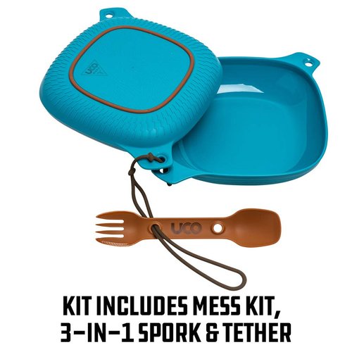 UCO 4-Piece Camping Mess Kit, Blue, Nylon