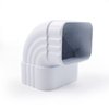 2 x 3 inches Downspout Gutter Rainwater Pipe Diverter Aluminum Downspouts Adapter Elbow Corner Reusable Water Pipes Fitting Connection for House Overboard System 90 Degree (White)