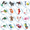 IAMGlobal 16 Mini Animal Building Blocks Toy Set, Animals Figures Stem Toys, Party Supplies Gifts Party Favor for Kids, Birthday, Carnival Prizes
