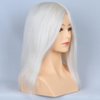 NEWSHAIR 12" White Color Mannequin Head 100% Real Hair Hairdresser Training Head with Shoulder Manikin Cosmetology Doll Head Hair Styling Competition Supplier (12 inch, White#)