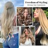 Rimoss Clip in Hair Extensions Real Human Hair, Hair Extensions Real Human Hair Clip ins Natural Black 7pcs Straight, Premium Soft Remy Human Hair Clip in Extensions for Women (#1B 16 Inch)