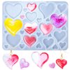 1Pcs Heart Earring Resin Molds Resin Jewelry Molds Heart Silicone Molds Resin Earring Mold for Epoxy Resin Earring Molds DIY Crafts Earrings Pendant Keychain Jewelry Making Casting Molds Women Girls
