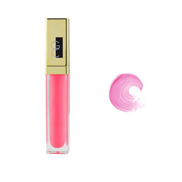 Gerard Cosmetics Color Your Smile Lip Gloss Fiji | Super Pigmented Bright Pink Lip Gloss with LED Light and Mirror | Shiny Finish | Hydrating Liquid Lip Color | Cruelty Free and Made in USA