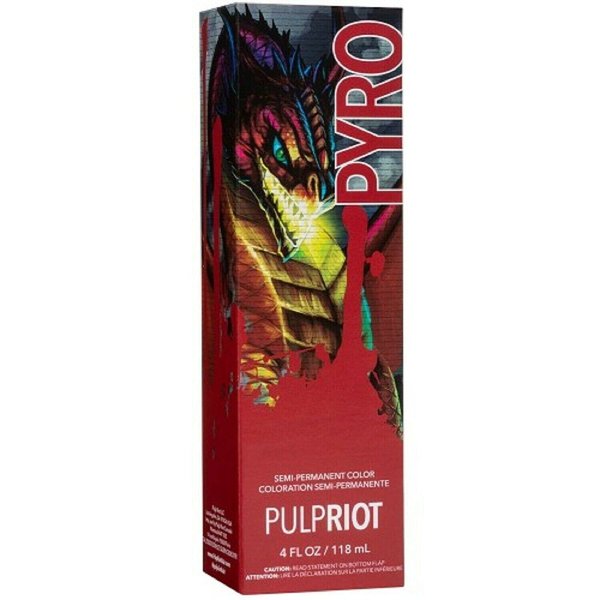 P.R. Pulp Riot Semi-Permanent Hair Color 4oz- Pyro, 4 Fl Oz (Pack of 1)