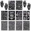 MCPINKY 283PCS Henna Tattoo Stencil Kit, 12 Sheets Temporary Glitter Semi Permanent Tattoo for Women and Girls Arabian Realistic Tattoo Stickers Airbrush Face Paint Body Art