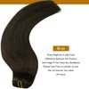 Loxxy Hair Extensions Clip in Human Hair Natural Black #1B Double Weft Brazilian Human Hair Thick Silky Straight Clip in Human Hair Extensions 16 Inch 120g