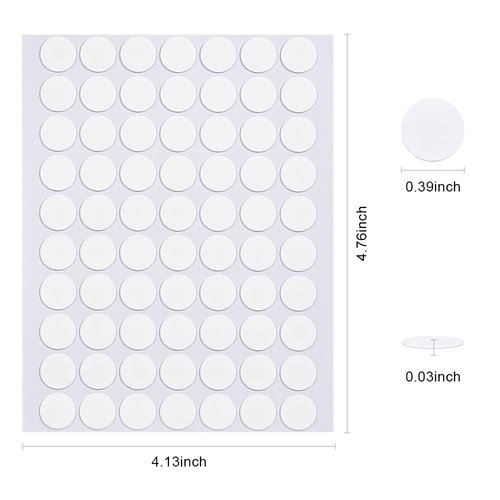 ARRITZ 10mm Double Sided Sticky Dots Removable Adhesive Putty No Traces Clear Sticky Tack Waterproof Stickers for Wall Metal Glass Ceramic Wood (280PCS)